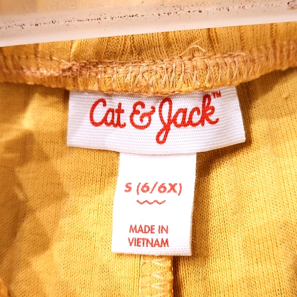 NEW GIRLS CAT & JACK YELLOW RIBBED 2 POCKET SHORTS SIZE 6X.  CLEARANCE - Picture 7 of 7